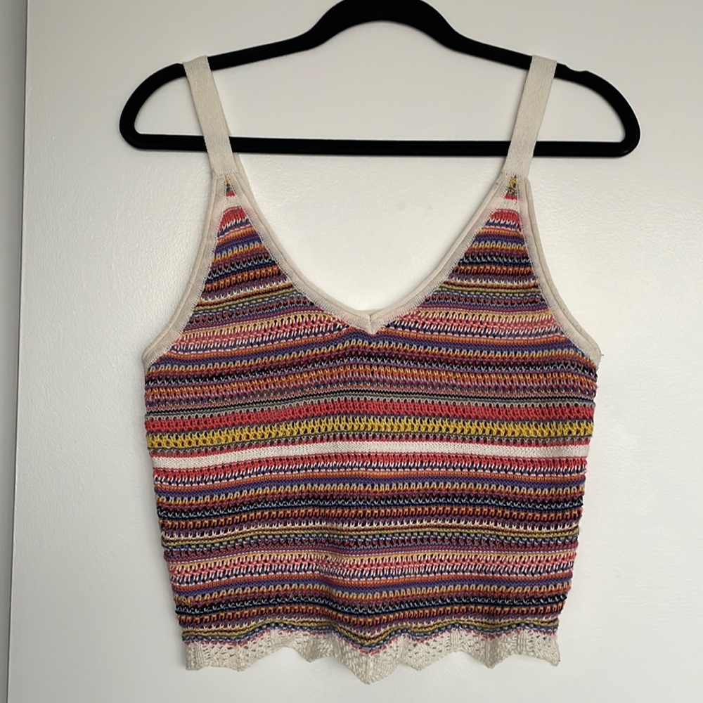 Aqua crochet top